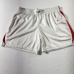Air Jordan Shorts Mens Extra Large White Cotton Jumpman Logo Drawstring